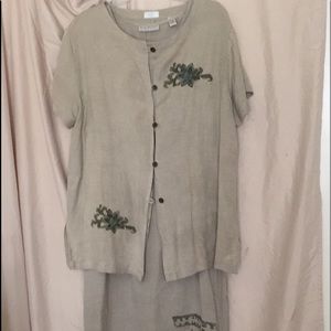 Tank dress with button down top